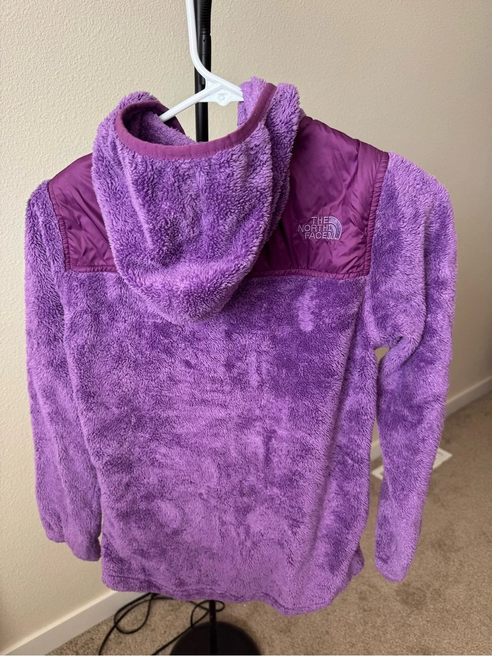 The North Face Girls’ Purple Plush Fleece Zip-Up Jacket